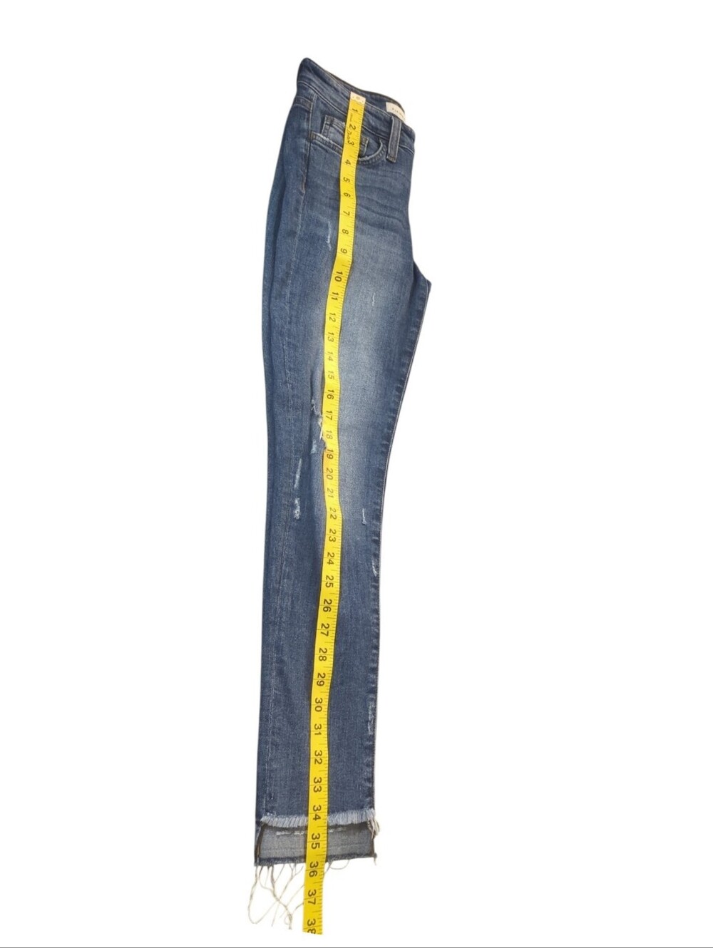 Flying Monkey Women's Blue Distressed Straight-Leg Jeans - Picture 9 of 11